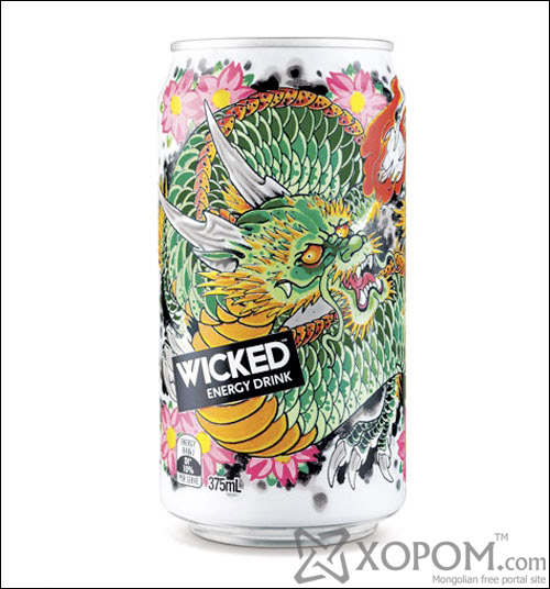 Wicked Energy Drink Edition Aluminum Based Package Design